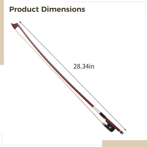 Octagonal Cello Bow 4/4, Handcrafted Wood Stick, Horse Hair With Metal Parts, Concert-Level Performance Accessory For String Instruments in Saudi Arabia