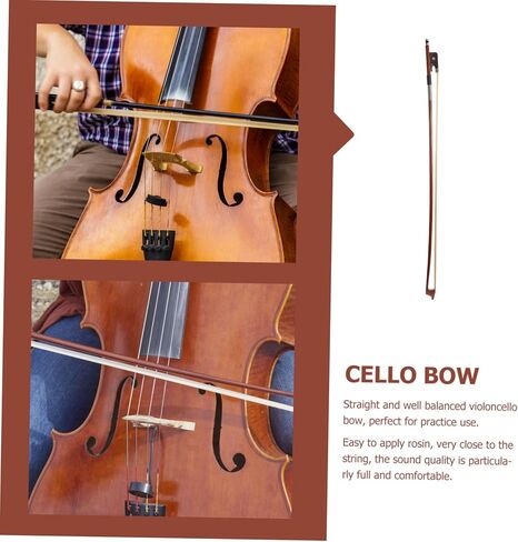 DECHOUS Horsetail Hair Violoncello Bow Brazilian Cello Bow Screw Instrument Accessory in Saudi Arabia