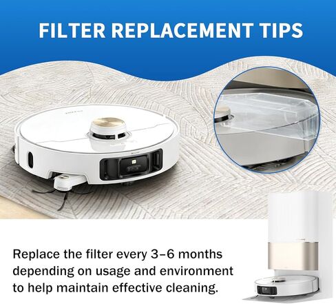 فلتر HEPA لـ Dreame X40 Ultra/L10s Pro Ultra Heat/X30 Ultra/ L10s Ultra Gen 2/ L40 Ultra Robot Vacuum Cleaner Accessories، 6 عبوات in Kuwait