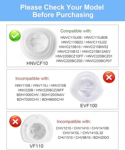 HNVCF10 Replacement Filters, Compatible with Black & Decker Dustbuster Hand Vacuums HNVC215B10, HNV215B12, HNVC220B, HNVC215BW52, HNVC115J06, HNVC115B22, HNVC220BCZ01 Filter, 3 PACK in Saudi Arabia