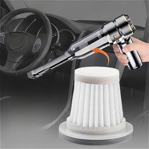 10pcs Replacement Filters for Handheld Cordless Vacuum - Washable & Reusable Filter Set for Portable Car Vacuum Cleaner, Durable High-Efficiency Filtration Parts for Extended Service Life in Saudi Arabia