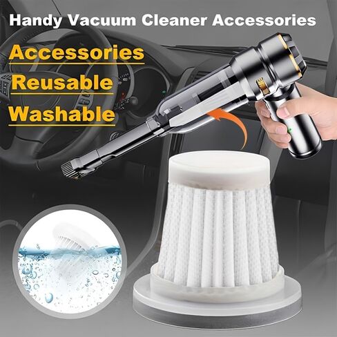 10pcs Replacement Filters for Handheld Cordless Vacuum - Washable & Reusable Filter Set for Portable Car Vacuum Cleaner, Durable High-Efficiency Filtration Parts for Extended Service Life in Saudi Arabia