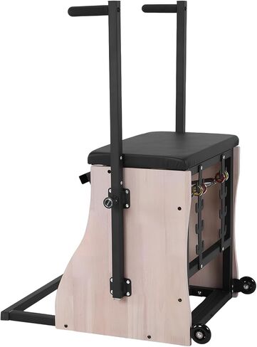 Oak Wood Pilates Chair Professional Yoga Chair Pilates Machine with Adjustable Resistance Handles and Split Pedals for Home and Studio Use in Kuwait