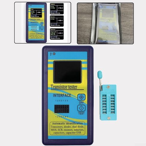 M328 Transistor Tester with Color Display Capacitance Inductance Resistance ESR Meter Portable for Electronics Repair Educational Experiments Laboratory Bench Testing(Colored Shell) in Kuwait