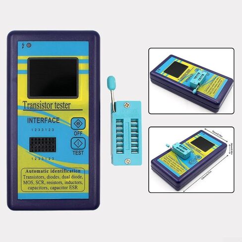 M328 Transistor Tester with Color Display Capacitance Inductance Resistance ESR Meter Portable for Electronics Repair Educational Experiments Laboratory Bench Testing(Colored Shell) in Kuwait