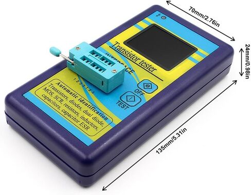 M328 Transistor Tester with Color Display Capacitance Inductance Resistance ESR Meter Portable for Electronics Repair Educational Experiments Laboratory Bench Testing(Colored Shell) in Kuwait