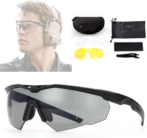 Tactical Goggles CS Airsoft Windproof Shooting Glasses HD 3 Lens Motocross Motorcycle Mountaineering Safe Glasses in Saudi Arabia