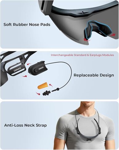 ONNAIS Safety Glasses Gunmetal Gray & Trigger Lock in Kuwait