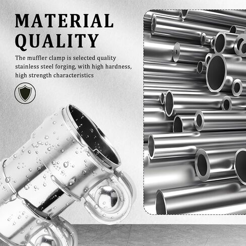 2.5" to 3" Muffler Exhaust Clamp,Heavy Duty 2.5 to 3 inch Exhaust Adapter with Sealing Clamps,Universal Muffler Clamp for 2.5 inch to 3 inch Exhaust Pipe Car Accessories in Kuwait