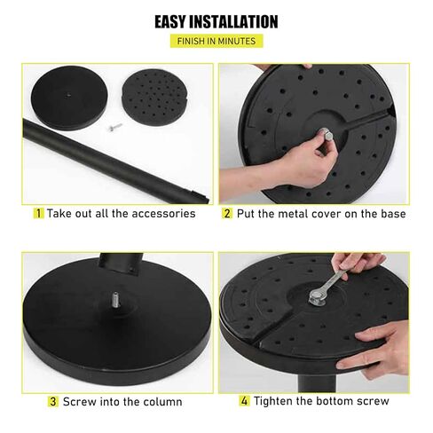 دعامة التحكم في الحشود، مجموعة مكونة من 6 قطع، مع حزام أحمر قابل للسحب بطول 6.6 قدم/2 متر، وحاجز للتحكم في الحشود من الفولاذ الأسود مع قاعدة مطاطية - مجموعة توصيل سهلة in Kuwait