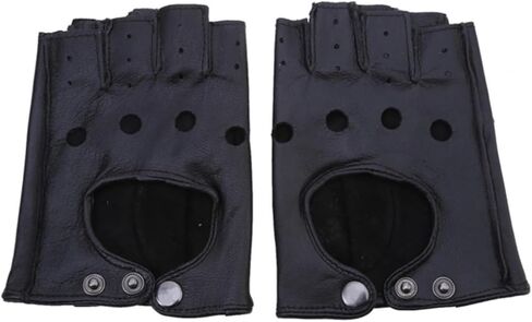 Men's Fingerless Gloves and Half-Fingered Driving and Cycling Unlined Leather Gloves in Saudi Arabia