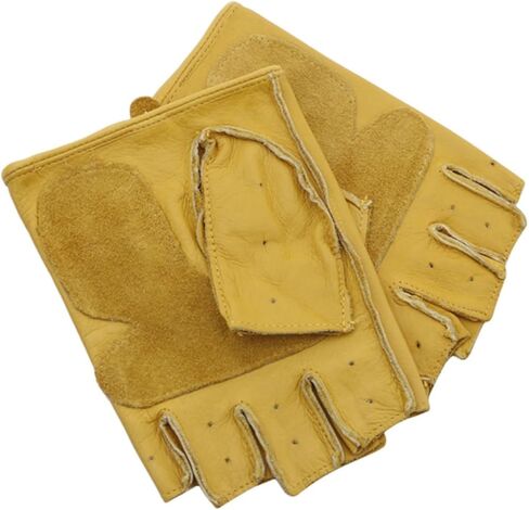 Men's Fingerless Gloves and Half-Fingered Driving and Cycling Unlined Leather Gloves in Saudi Arabia