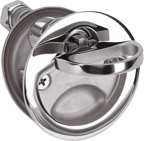 Boat Cam Latch, Marine Grade 316 Stainless Steel Adjustable Compression Latch with Red Dot Indicator for Boat Yacht RV Cabin Door, 2.05in Hole Diameter, 2.625in Tongue Outer in Kuwait