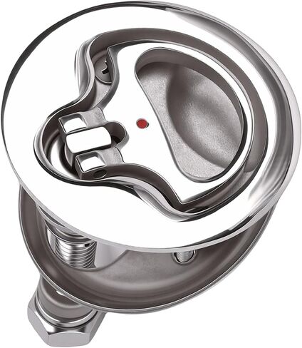 Boat Cam Latch, Marine Grade 316 Stainless Steel Adjustable Compression Latch with Red Dot Indicator for Boat Yacht RV Cabin Door, 2.05in Hole Diameter, 2.625in Tongue Outer in Kuwait