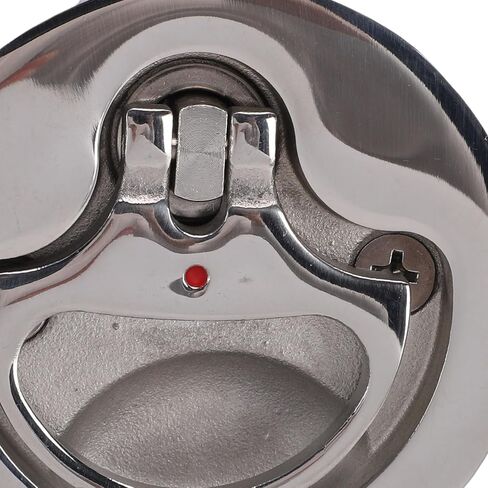 Boat Cam Latch, Marine Grade 316 Stainless Steel Adjustable Compression Latch with Red Dot Indicator for Boat Yacht RV Cabin Door, 2.05in Hole Diameter, 2.625in Tongue Outer in Kuwait