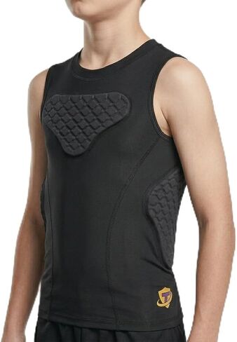 DGXINJUN Youth Padded Chest Rib Protector Heart Guard Kid Boy Girl Vest Shirt for Football Baseball Softball Rugby in Kuwait