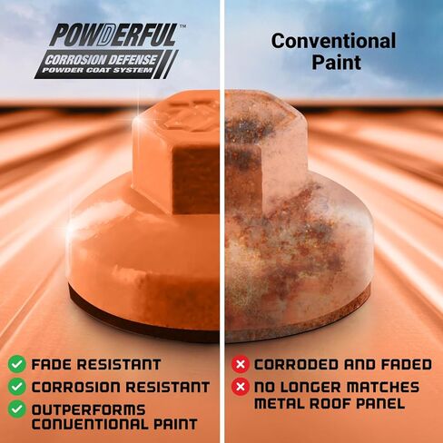 مثبتات بالإضافة إلى ST تثبيت من المعدن إلى المعدن #17 × 1-1/4 بوصة براغي مصقولة مع غسالة مطاطية EPDM، عدد 250 - مصممة لألواح الأسقف والجوانب in Kuwait