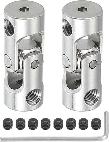 PATIKIL Rotatable Universal Steering Shaft 3mm to 4mm Inner Dia, 2 Pcs U Joint Shaft Coupling U Joints Coupler Connector Accessories with M3 Screws for Motor Model Robots in Saudi Arabia