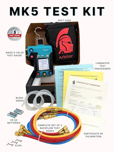 Arbiter Backflow Mako MK5 Journeyman Pack with Aluminum Quick Test Fittings in Kuwait