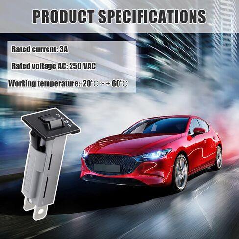 4 قطع من مصهر قاطع الدائرة الحرارية W28-XQ1A-3، 3 أمبير 125/250 فولت تيار متردد و32 فولت تيار مستمر، إعادة ضبط بالضغط، حامل إضافي لأنظمة التدفئة والتهوية وتكييف الهواء والسيارات والأجهزة in Kuwait