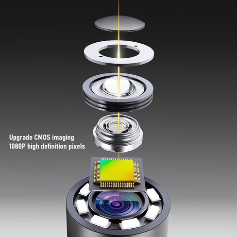 Endoscope Camera, 1080P Handheld 4.3 Inch Screen 8 Adjustable LED Lights, Inspection Camera, Industrial Endoscope with 16.5ft Cable for Automotive Industrial Sewer Inspection in Kuwait