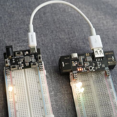 وحدة إمداد الطاقة للوحة الخبز 3.3 فولت/5.5 فولت 0.15 أمبير/2 أمبير، مع منفذ USB من النوع C ومنفذ تيار مستمر 2.1 مم، ووحدة شحن للتجارب الإلكترونية للوحة الخبز in Saudi Arabia