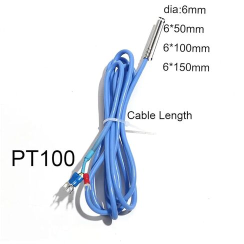 PT100 Temperature Sensor Thermal Resistance 0.5M-5M Shielded Wire Probe 1Pcs(Precision0.1 AA 5M,50mm) in Saudi Arabia