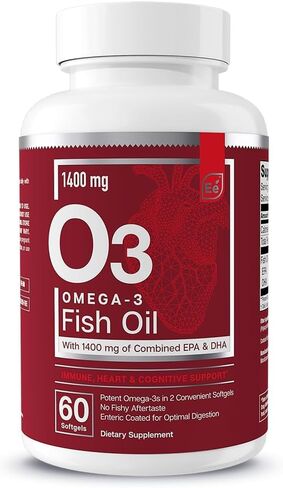 Essential Elements Omega-3 Fish Oil Supplement with EPA & DHA | Fatty Acids for Immune, Heart & Cognitive Support | 60 Softgels in Saudi Arabia