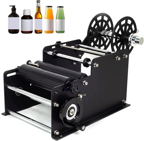 Manual Round, Adjustable Semi-Automatic, Length 10-300mm Label, 30 Times/Min and No Bubble Wrinkle, for Beverage Shop, Catering Field, Brewing in Saudi Arabia