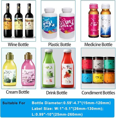 Manual Round, Adjustable Semi-Automatic, Length 10-300mm Label, 30 Times/Min and No Bubble Wrinkle, for Beverage Shop, Catering Field, Brewing in Saudi Arabia