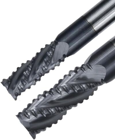 1pcs Carbide Roughing End Mill 4-12mm Dia Solid Carbide End Mill 4 Flute CNC Milling Cutter Bits 50HRC Metal Roughing Machining Router Bit(12xD12x30x75L) in Kuwait