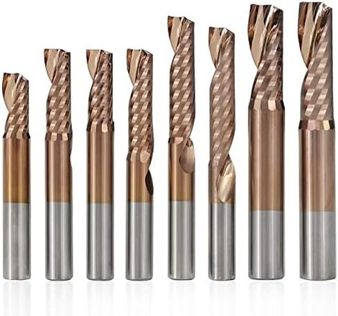 1pcs Spiral Up Cut End Mills 4mm 6mm 8mm Shank Aluminum Cutting End Mill Single Flute CNC Router Bit Carbide Milling Cutter in Kuwait