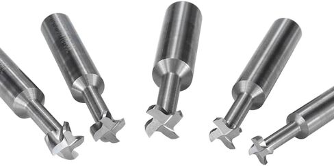 1pcs T Slot End Mill Milling Cutter 4-12mm Shank Solid Carbide Titanium Coating T Slotting End Mill 4 Flutes Carbide Router Bit(4x1x2x6.4x50) in Kuwait