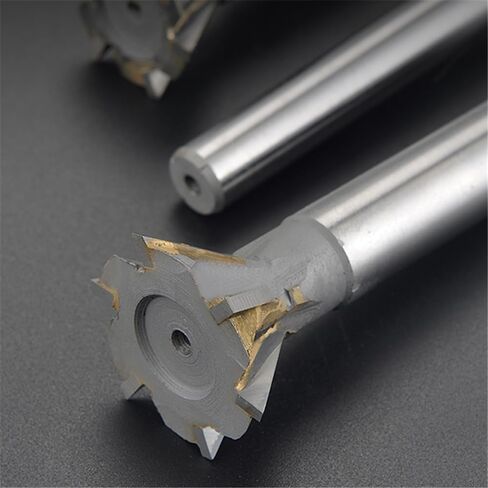 1pcs Dia 16-60mm Dovetail Milling Cutter 45/55/60 Degrees Straight Shank Dovetail Slot Cutter Cutting Tools Carbide Slotting Milling Cutter for Metal Cutting(25mm x45Degree) in Kuwait