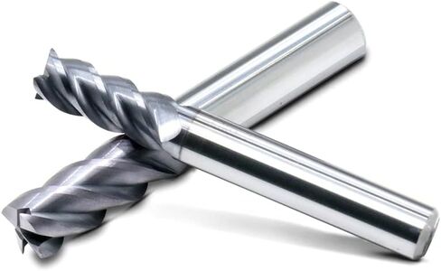 1pcs 4 Flutes Carbide End Mill HRC60 45° D1-D6 50L Milling Cutter Alloy Coating Tungsten Steel Cutting Tool for Aluminum Copper Carbon Steel Die Steel Alloy Steel in Kuwait