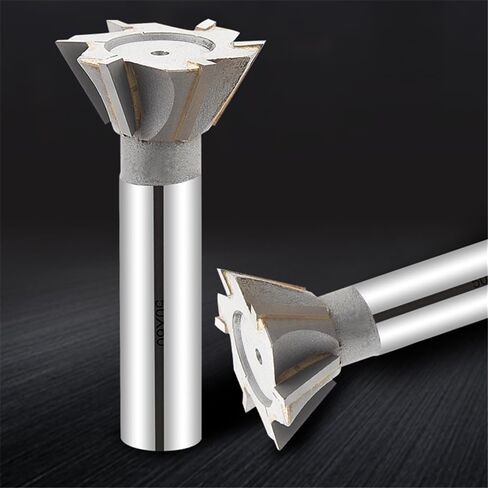 1pcs Dia 16-60mm Dovetail Milling Cutter 45/55/60 Degrees Straight Shank Dovetail Slot Cutter Cutting Tools Carbide Slotting Milling Cutter for Metal Cutting(35mm x55Degree) in Kuwait