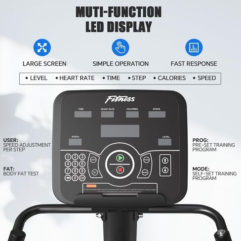 Stair Climber with LED Screen, Commercial Grade Stepmill Exercise Machine, 15 Speed Levels Stair Climber Stepping Machine for Cardio and Lower Body Workouts, 660LBS, 15-164 Steps/Minute in Saudi Arabia