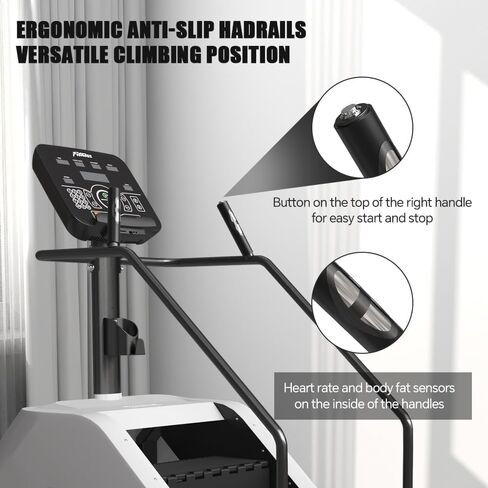 Stair Climber with LED Screen, Commercial Grade Stepmill Exercise Machine, 15 Speed Levels Stair Climber Stepping Machine for Cardio and Lower Body Workouts, 660LBS, 15-164 Steps/Minute in Saudi Arabia