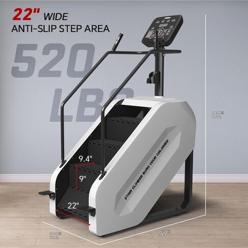 Stair Climber with LED Screen, Commercial Grade Stepmill Exercise Machine, 15 Speed Levels Stair Climber Stepping Machine for Cardio and Lower Body Workouts, 660LBS, 15-164 Steps/Minute in Saudi Arabia