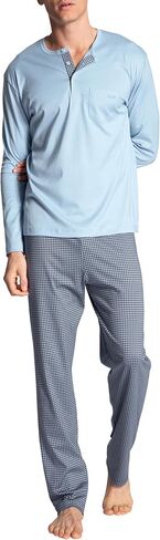 Men's Relax Choice Supima Cotton Pajama Pant Set, 41968, Placid Blue, L in Kuwait