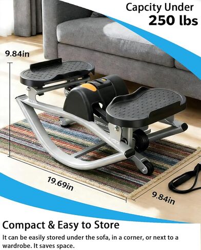 Lateral Rocking Fitness Stepper for Knees and Joints, Home Workout Machine, Portable Compact Side-to-Side Steppers for Legs, Glutes, Absz, Low-Impact Lateral Steppers in Saudi Arabia