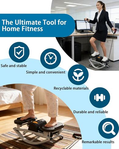 Lateral Rocking Fitness Stepper for Knees and Joints, Home Workout Machine, Portable Compact Side-to-Side Steppers for Legs, Glutes, Absz, Low-Impact Lateral Steppers in Saudi Arabia