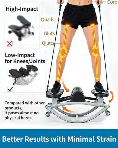 Lateral Rocking Fitness Stepper for Knees and Joints, Home Workout Machine, Portable Compact Side-to-Side Steppers for Legs, Glutes, Absz, Low-Impact Lateral Steppers in Saudi Arabia