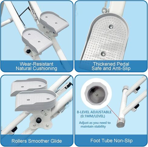 Stair Stepper for Home Vertical Climber, Foldable Full Body Exercise Aerobic Climbing Machines, Mountaineering Fitness Equipment with Adjustable Handles (White) in Kuwait