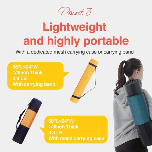 سجادة اليوجا غير السامة من Primasole باللون الأخضر الداكن مع أوضاع - 68 بوصة طول × 24 بوصة عرض × 1/3 بوصة سجادة تمرين غير قابلة للانزلاق للمنزل، في المنزل مع حزام حمل لليوجا بيلاتيس PSS91NH011NA in Kuwait