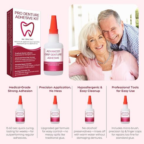 Dental Lab Fast-Setting Instant Bonding Glue for Dentures & Lab Tools – 15-60 Sec Crack Repair & Gap Filling | Long-Lasting Hold (Days to Weeks) – 1oz in Saudi Arabia