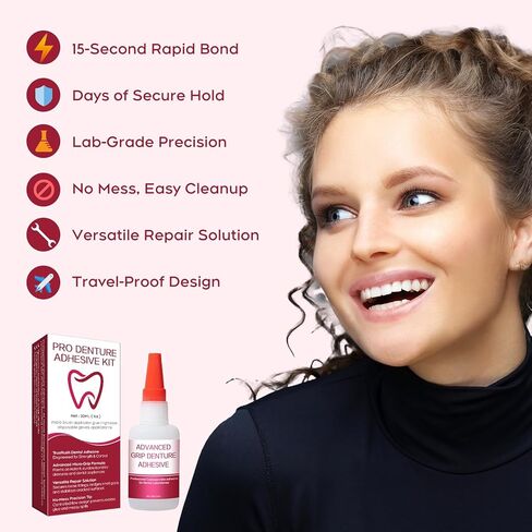 Dental Lab Fast-Setting Instant Bonding Glue for Dentures & Lab Tools – 15-60 Sec Crack Repair & Gap Filling | Long-Lasting Hold (Days to Weeks) – 1oz in Saudi Arabia