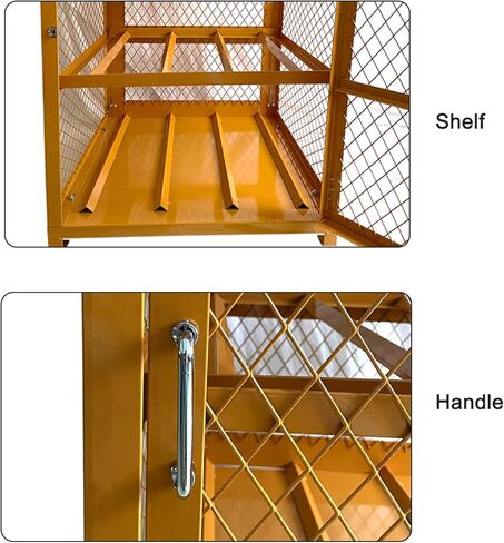 Cylinder Cabinet Single Door Horizontal Cylinder Storage, Horizontal Gas Cage,Yellow Powder Coat Finish, 4 x 33 lbs Cylinder Capacity in Saudi Arabia