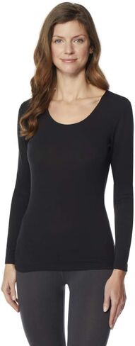 32 Degrees Women's Heat Plus Baselayer Lounge Comfy Active Wicking Scoop Top in Saudi Arabia