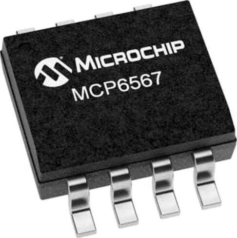 Microchip Technology, MCP6567T-E/SN, Dual Comparator - Low Power - Open Drain Output - 1.8 to 5.5 VDC - -40°C to 125°C - 8-Lead SOIC - Tape&Reel (25 Item/s) in Saudi Arabia